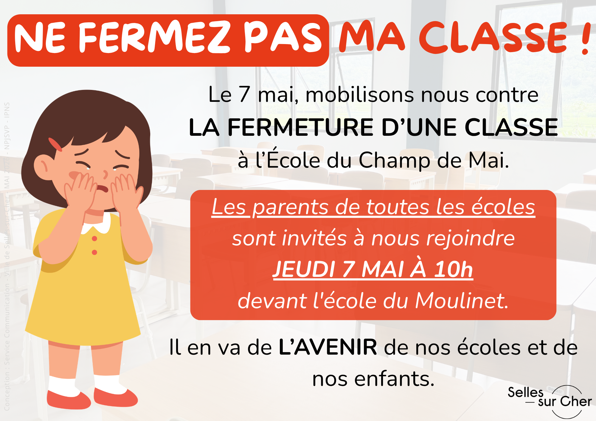 Non à la fermeture d'une classe