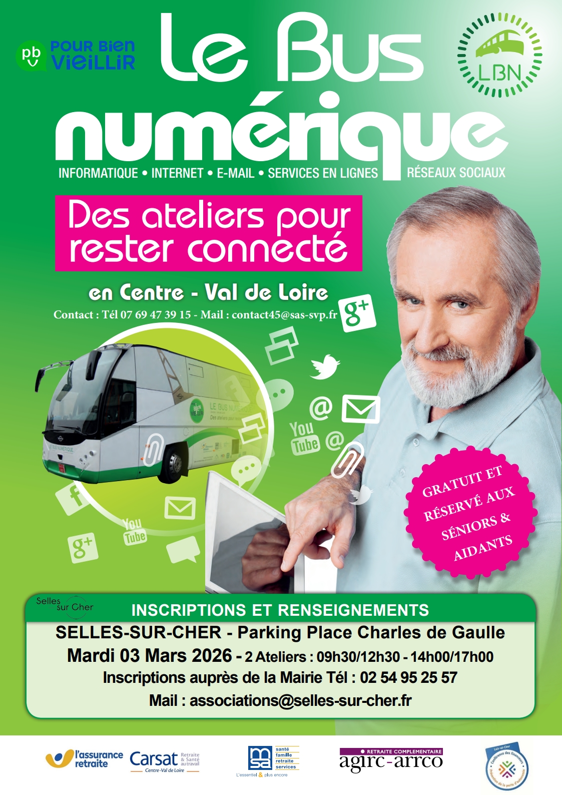 Le Bus numérique arrive à Selles-sur-Cher !