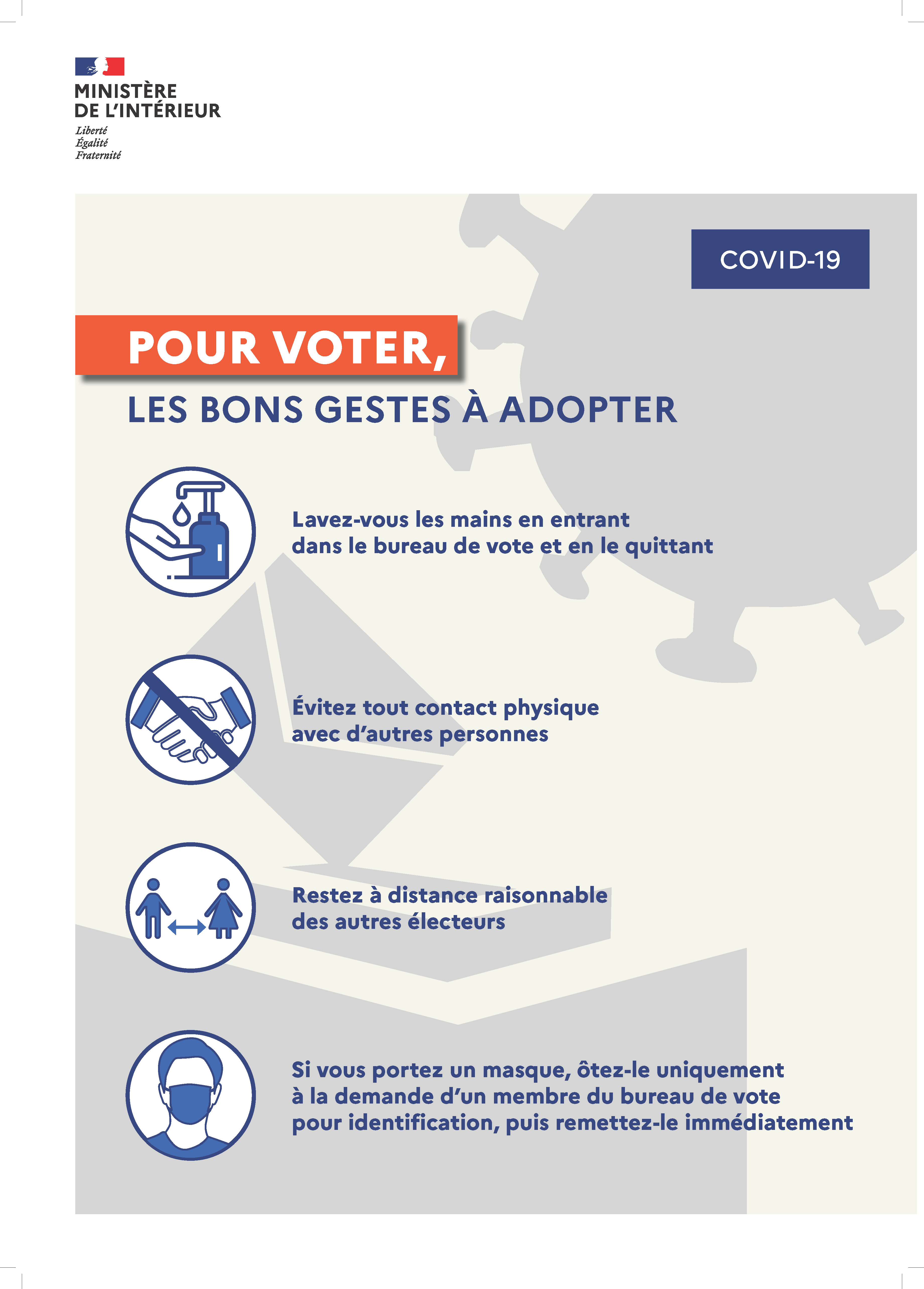 Covid-19 : les bons gestes pour voter