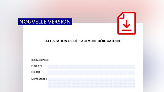 Attestation - Nouvelle version