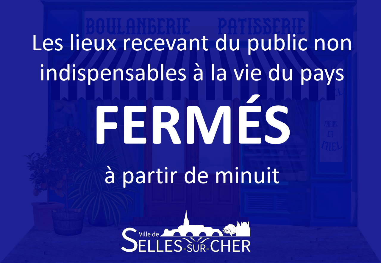 Fermeture des lieux recevant du public