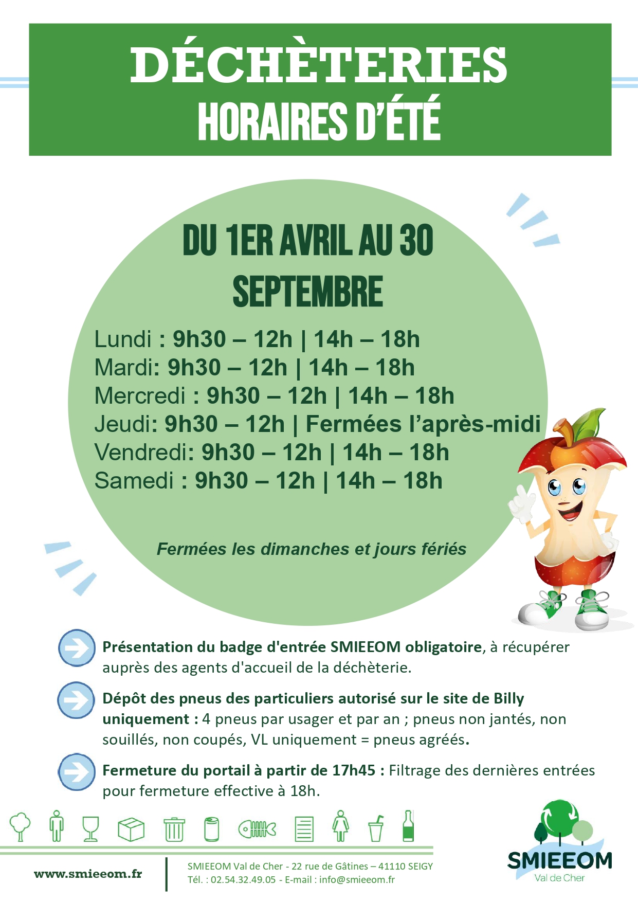 SMIEEOM SMIEEOM - horaires d'été