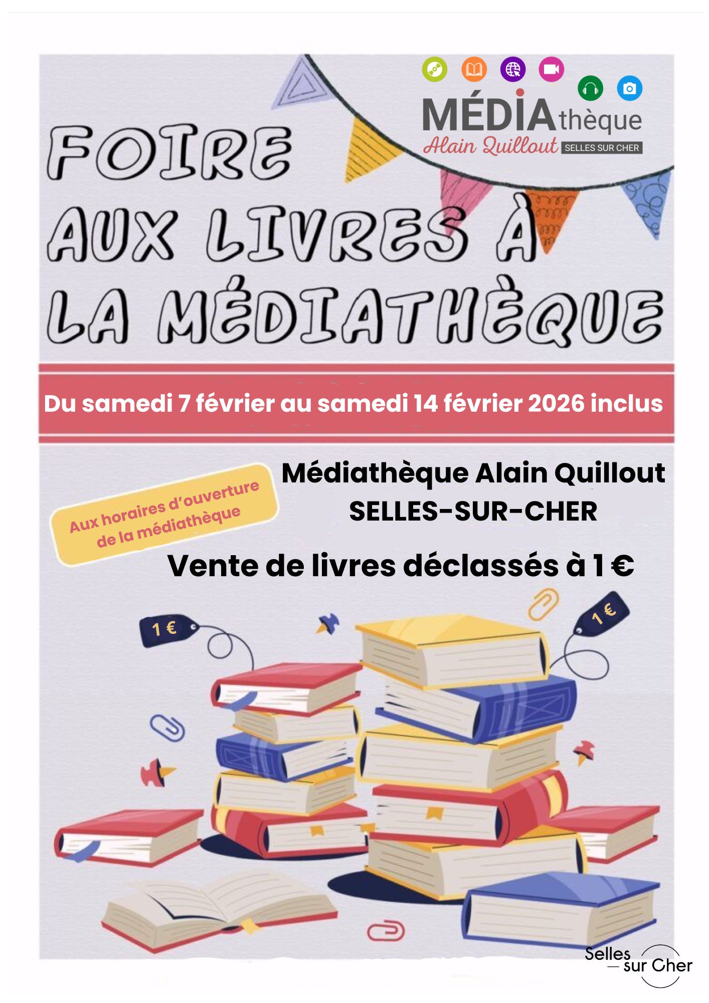 Foire aux livres à la Médiathèque